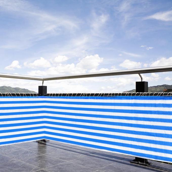 Blaues/weißes Balkon-Sicherheitsnetz HDPE Material 100% mit dem UVstabilisator gegründet
