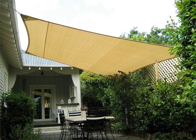 Dreieckiges/rechteckiges Garten-Sonnenblende-Segel HDPE 100% mit kundengebundener UVgröße und Farbe