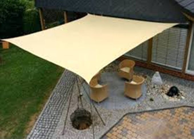 Verstärkte Hinterhof-Schatten-Abdeckungen des gewebten Materials, Anthrazitrechteck-Sonnenblende-Überdachung