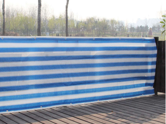 HDPE Balkon-Schatten-Netz mit Farbstreifen für Hof und Garten